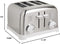 Cuisinart CPT-180WP1 4-Slice Metal Classic Toaster, White/Stainless Steel